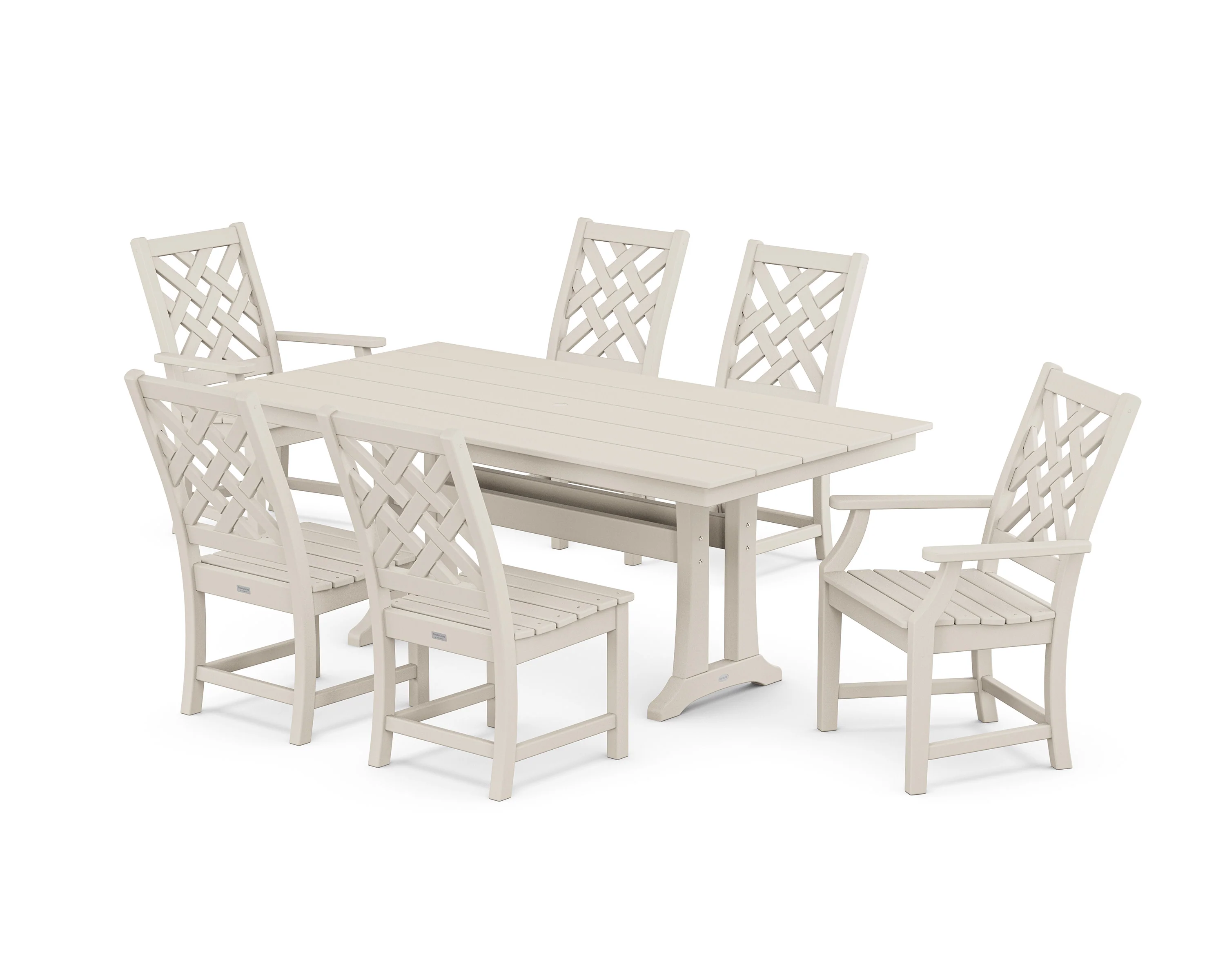 Wovendale 7-Piece Farmhouse Dining Set with Trestle Legs - Image 7