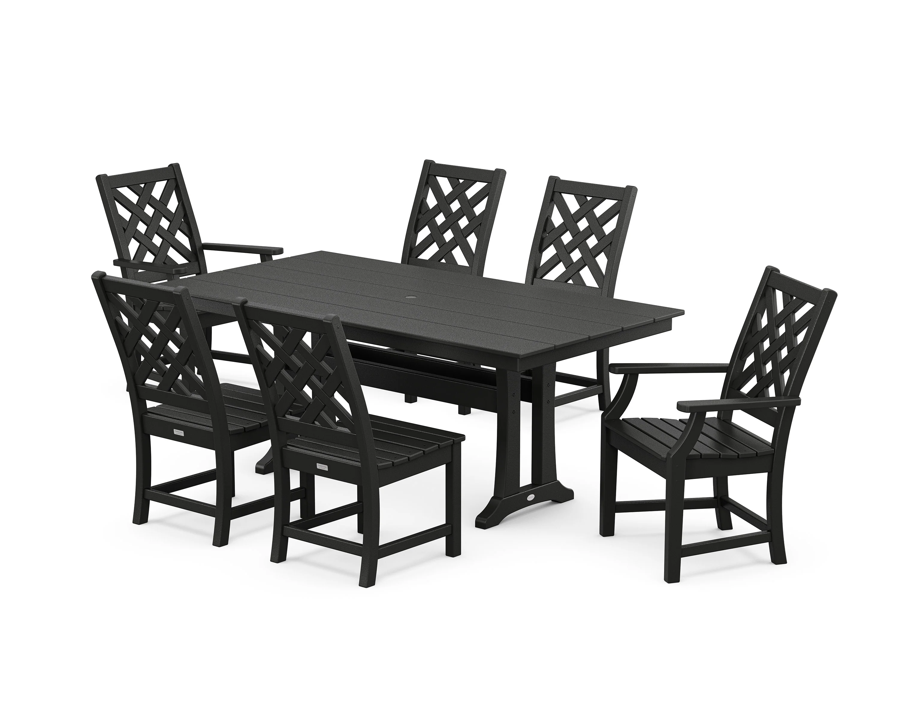 Wovendale 7-Piece Farmhouse Dining Set with Trestle Legs - Image 8
