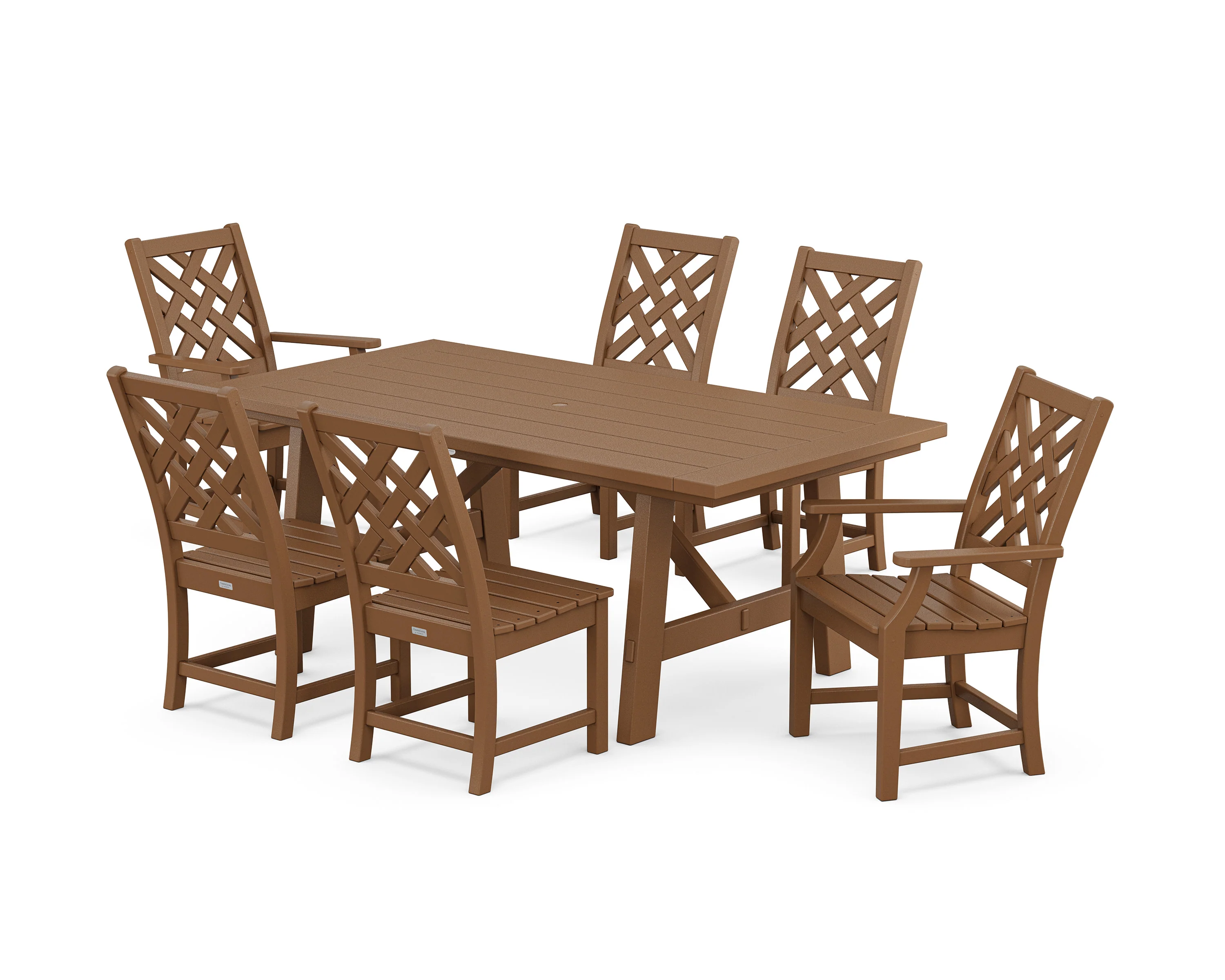 Wovendale 7-Piece Rustic Farmhouse Dining Set - Image 4