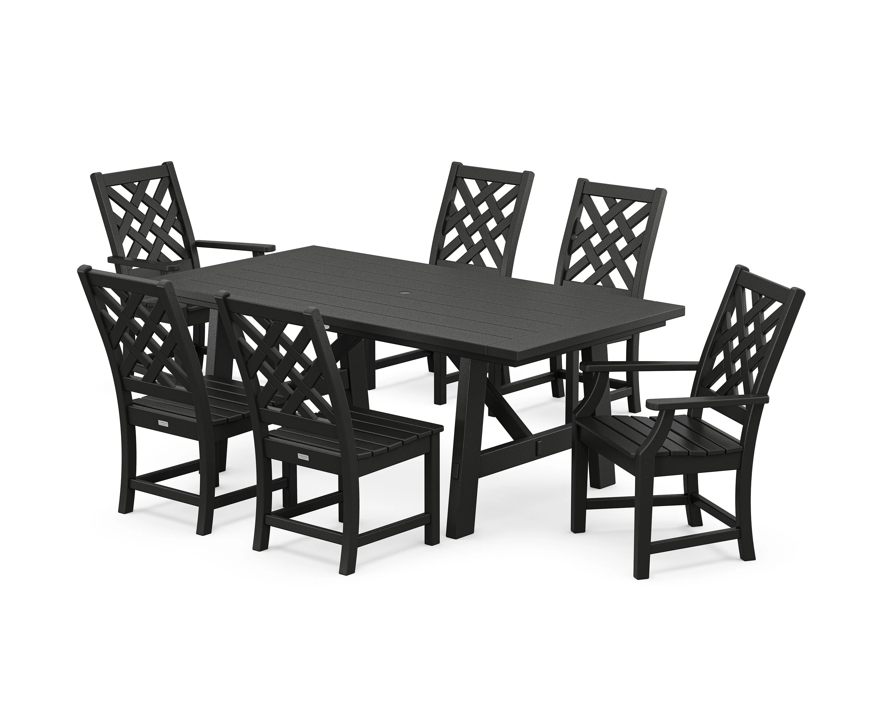 Wovendale 7-Piece Rustic Farmhouse Dining Set - Image 6