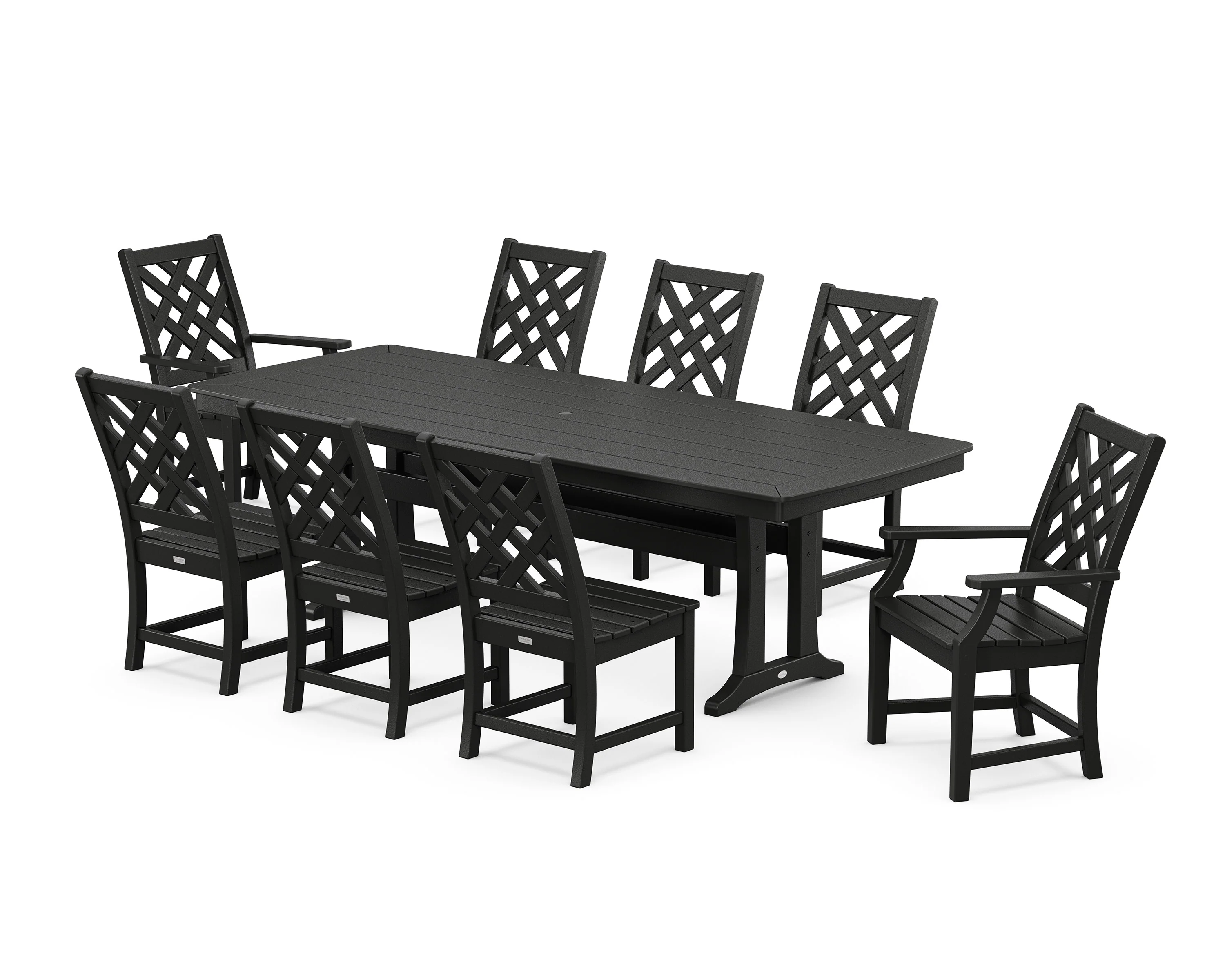 Wovendale 9-Piece Dining Set with Trestle Legs - Image 3