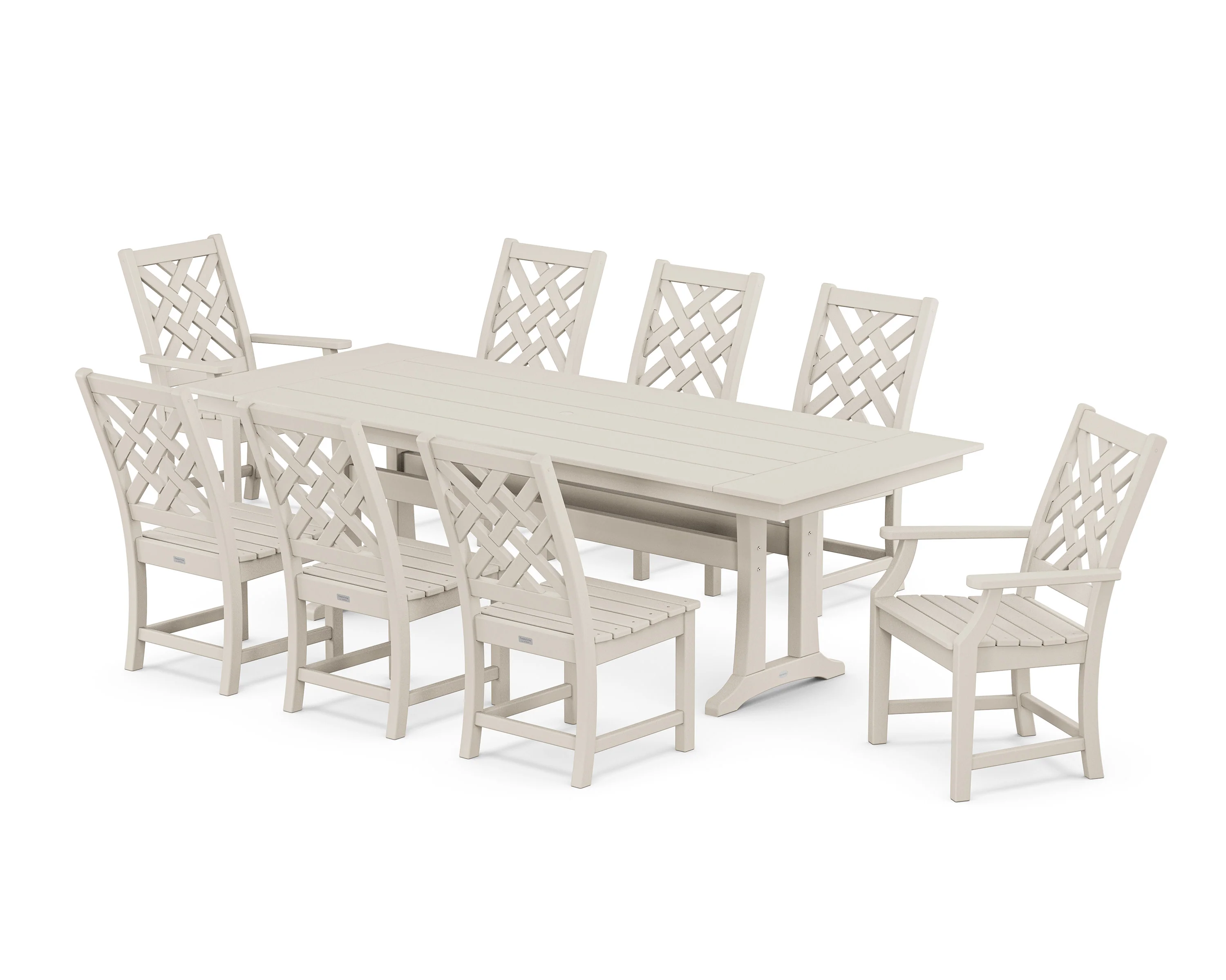 Wovendale 9-Piece Farmhouse Dining Set with Trestle Legs - Image 3