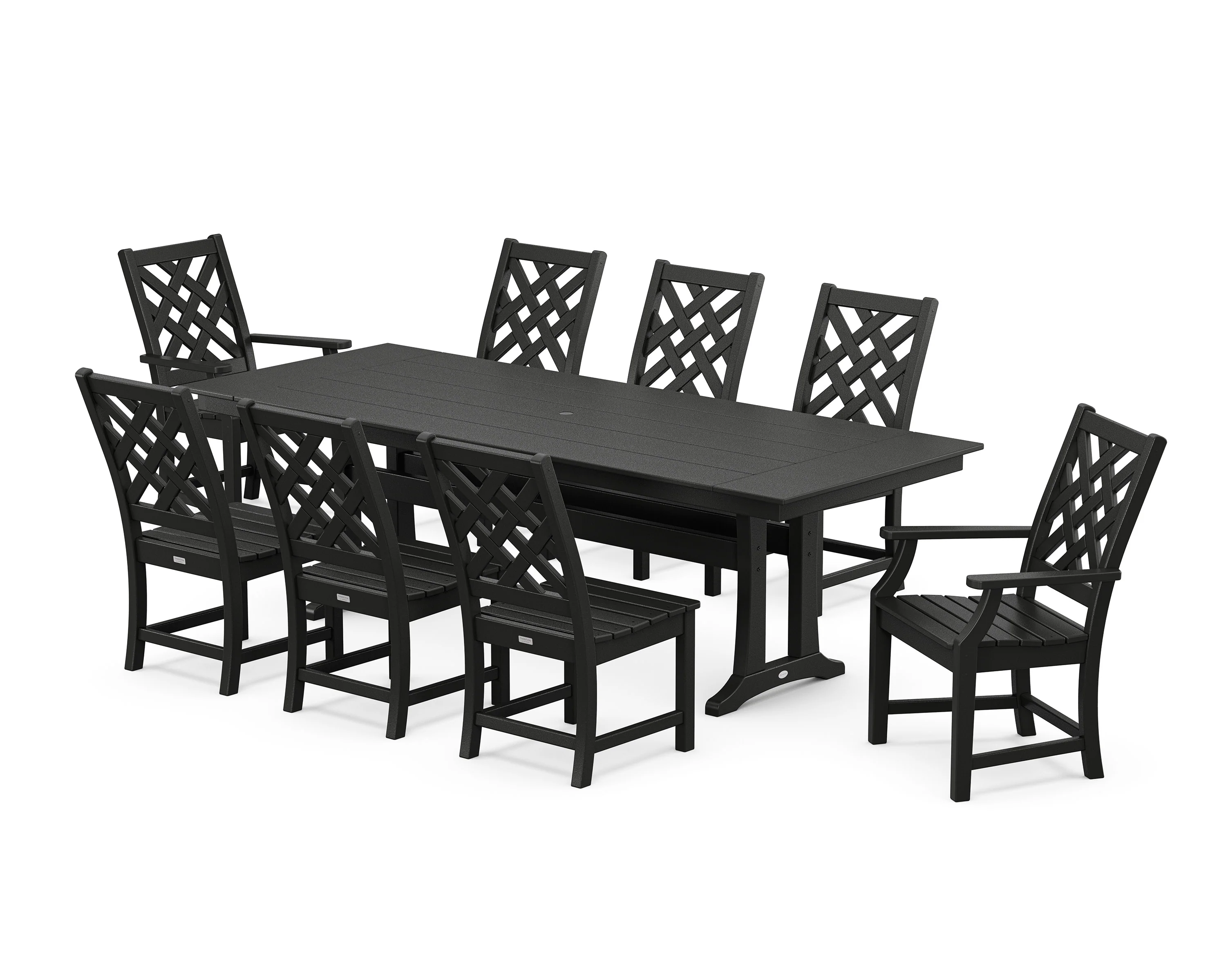 Wovendale 9-Piece Farmhouse Dining Set with Trestle Legs - Image 4