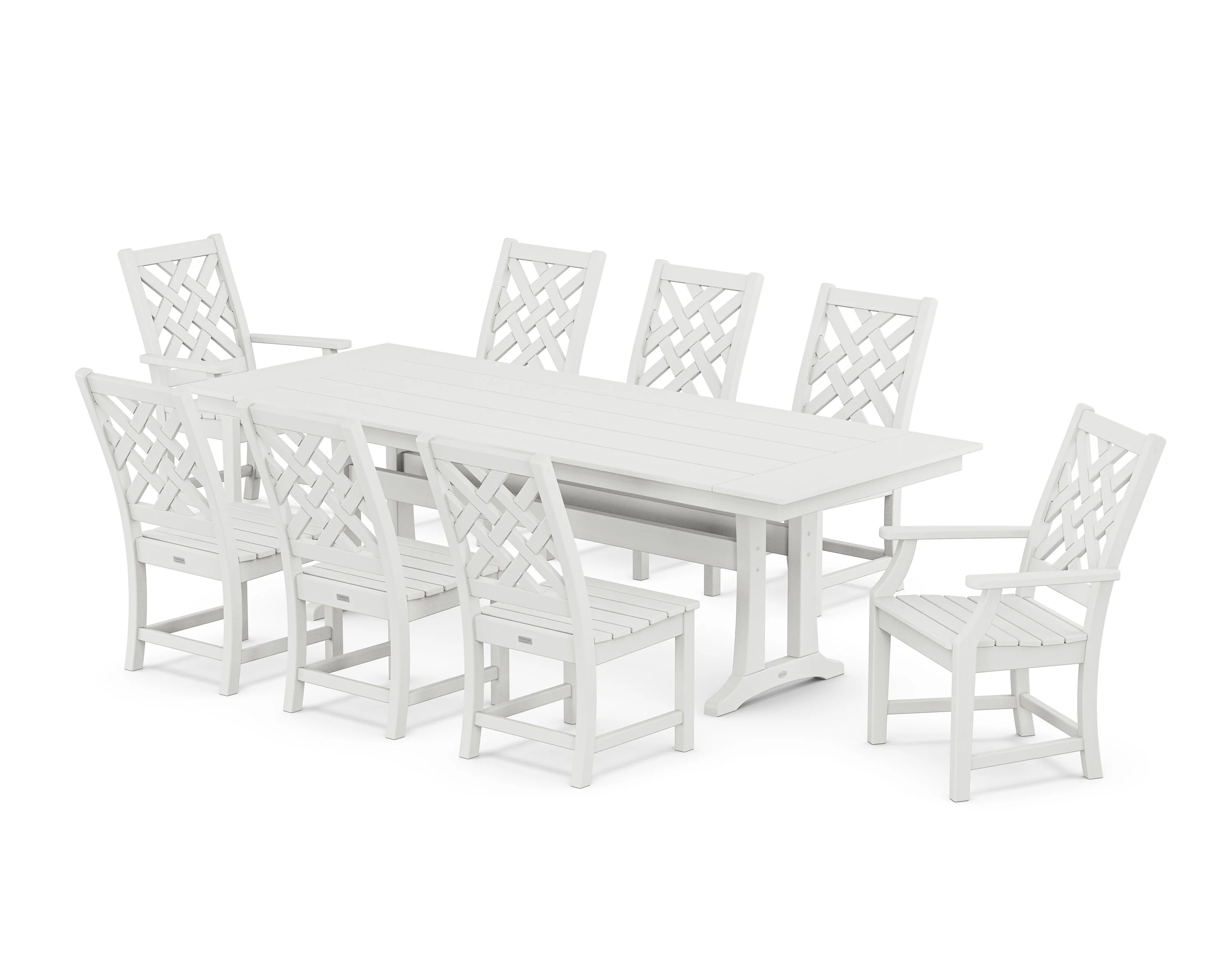 Wovendale 9-Piece Farmhouse Dining Set with Trestle Legs - Image 6