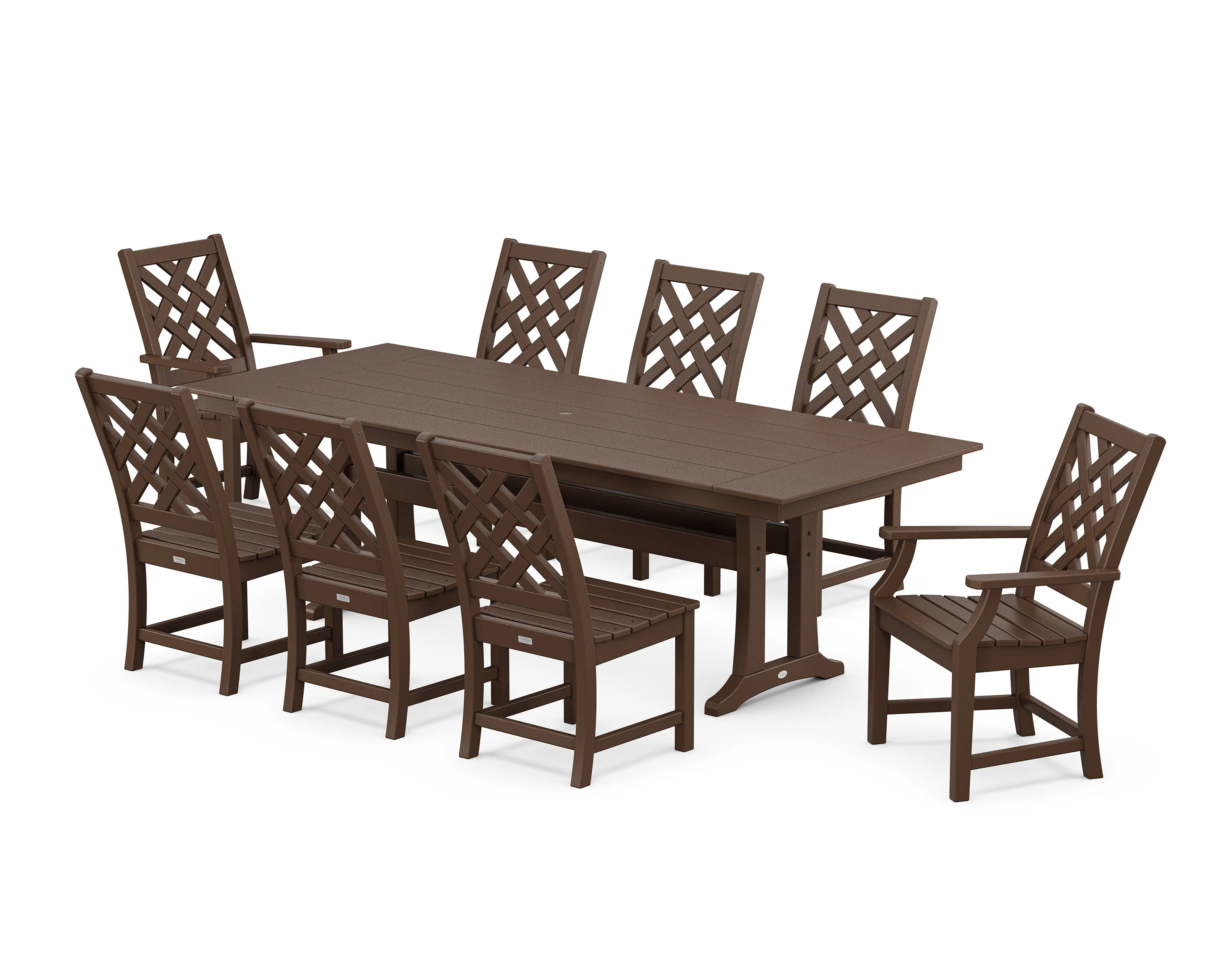 Wovendale 9-Piece Farmhouse Dining Set with Trestle Legs - Image 7