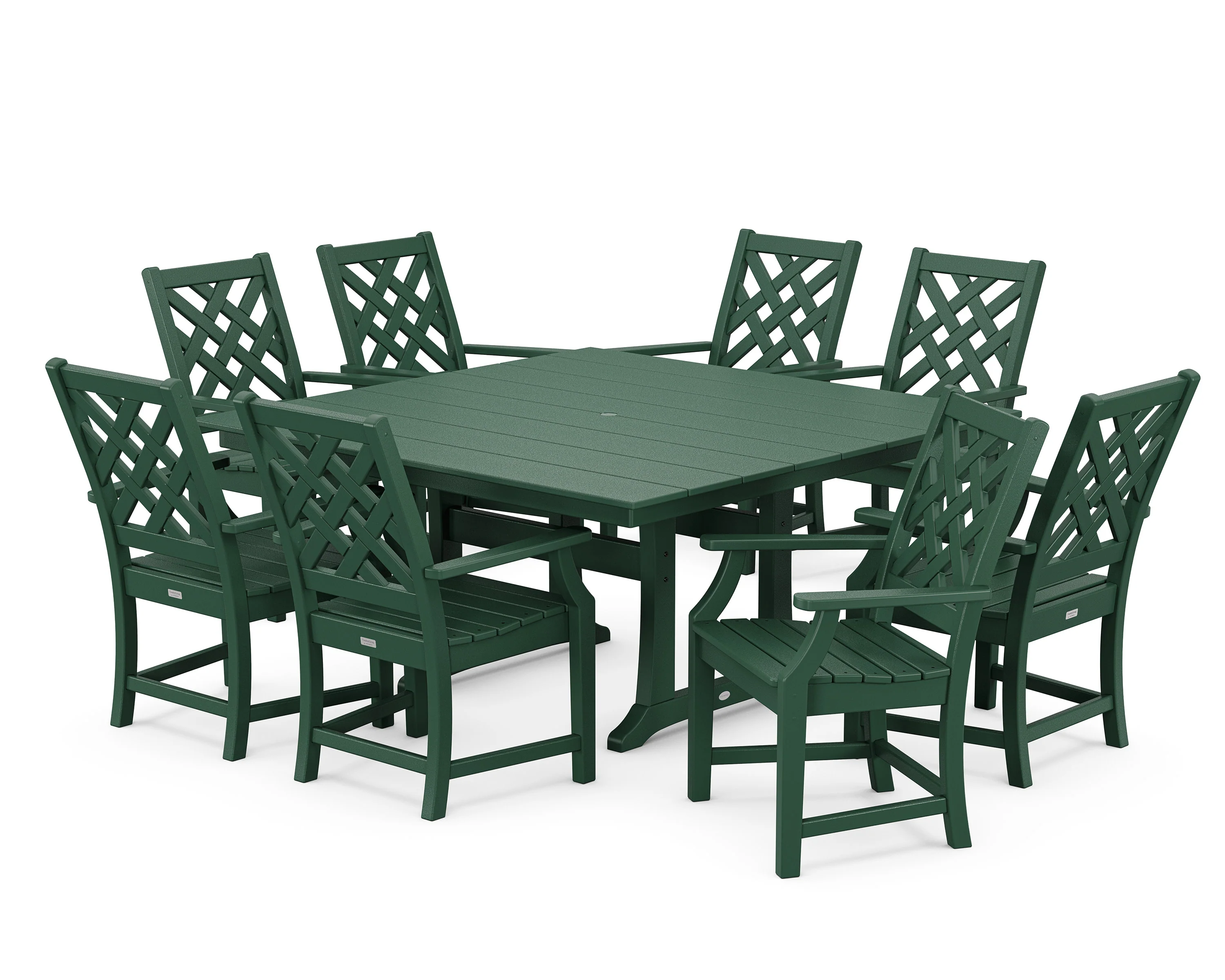 Wovendale 9-Piece Square Farmhouse Dining Set with Trestle Legs - Image 3