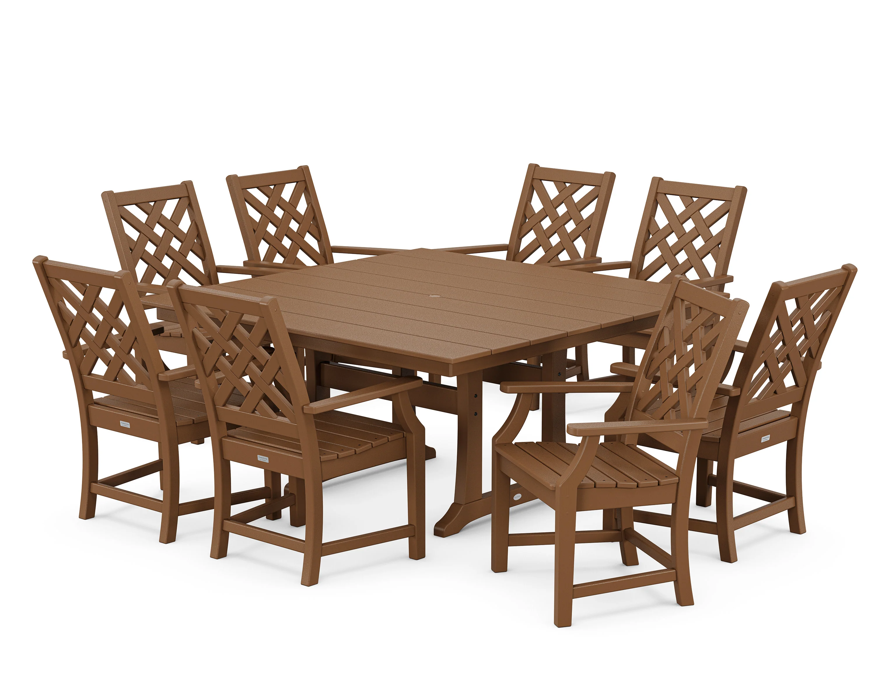 Wovendale 9-Piece Square Farmhouse Dining Set with Trestle Legs - Image 6