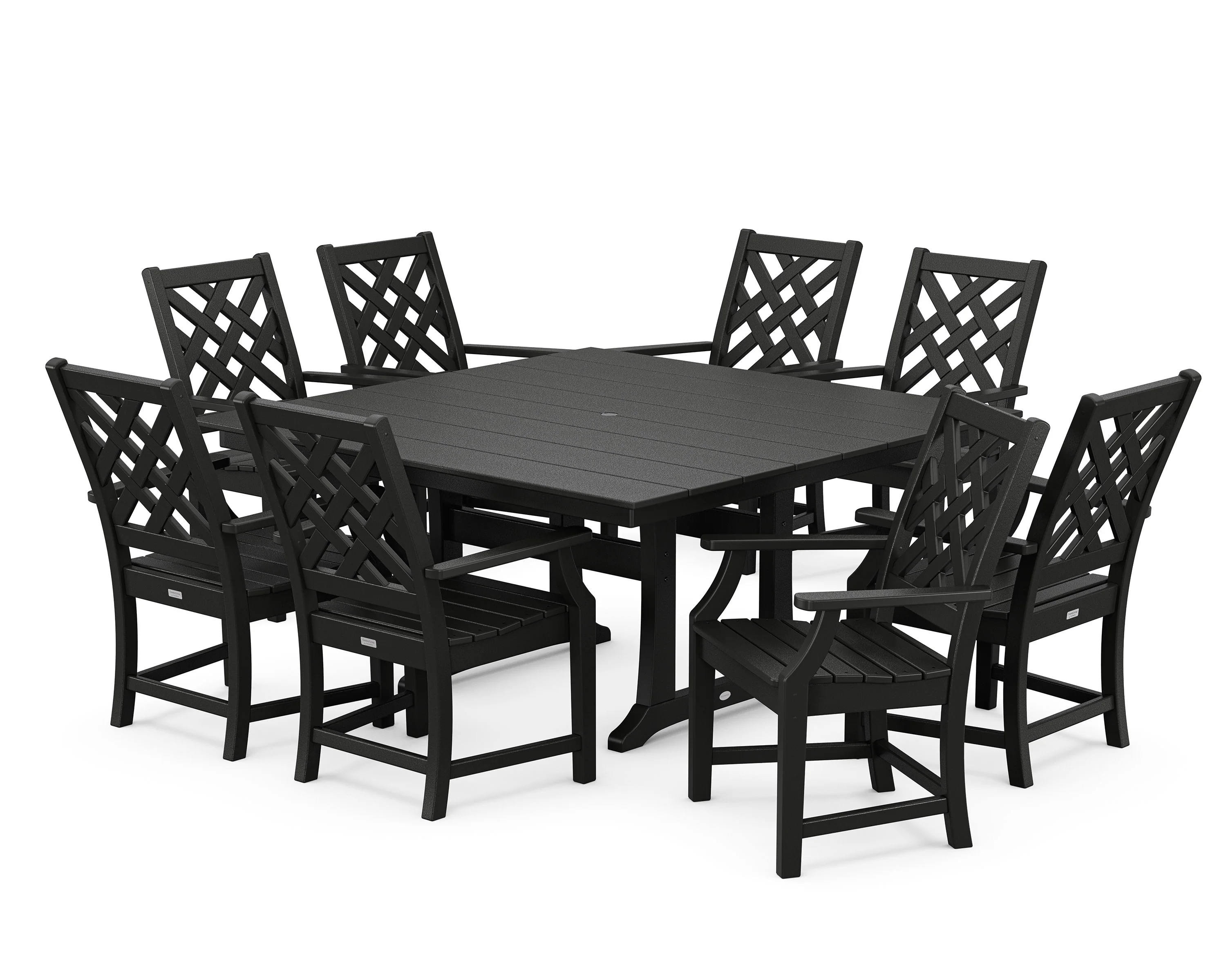 Wovendale 9-Piece Square Farmhouse Dining Set with Trestle Legs - Image 8