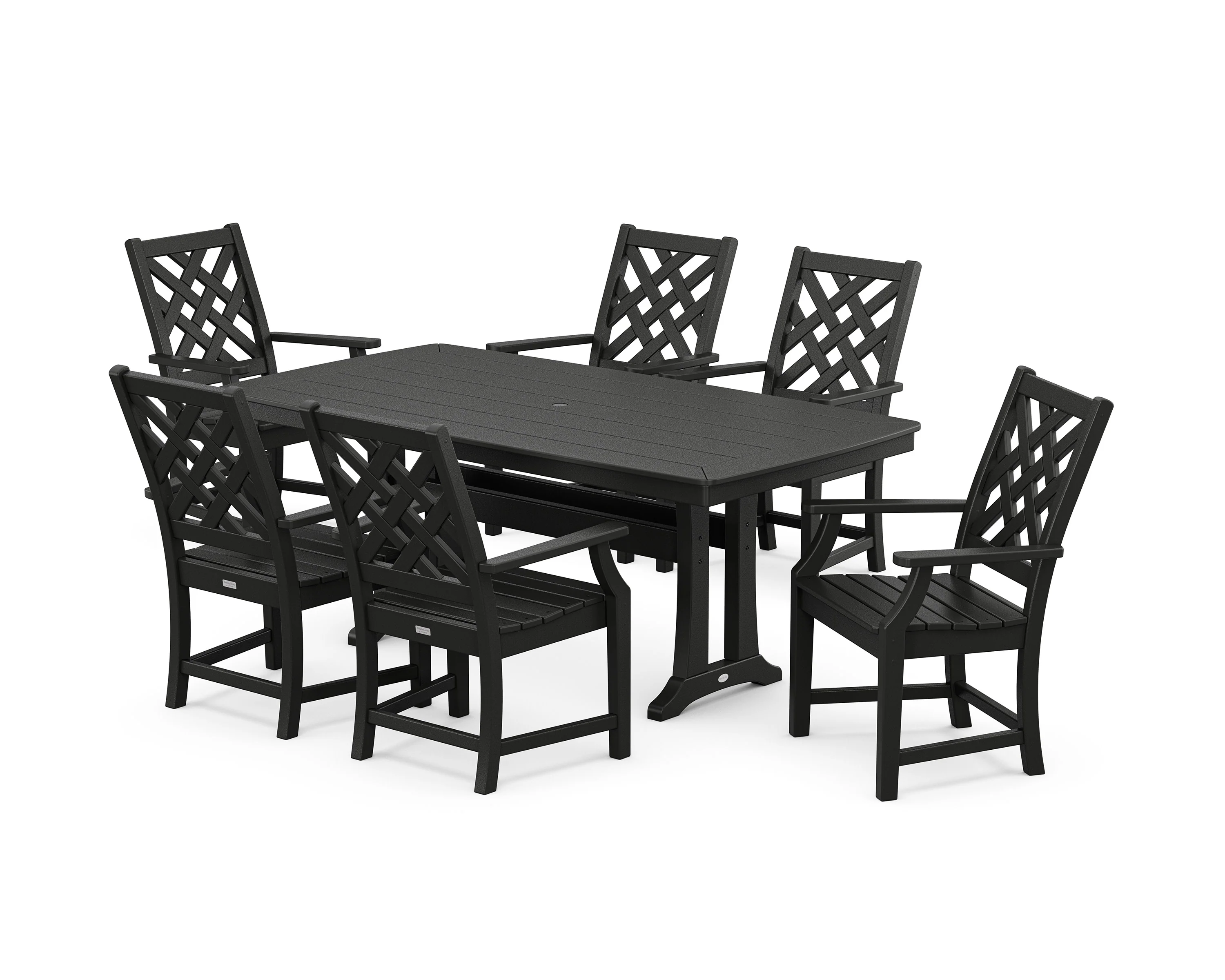 Wovendale Arm Chair 7-Piece Dining Set with Trestle Legs - Image 8