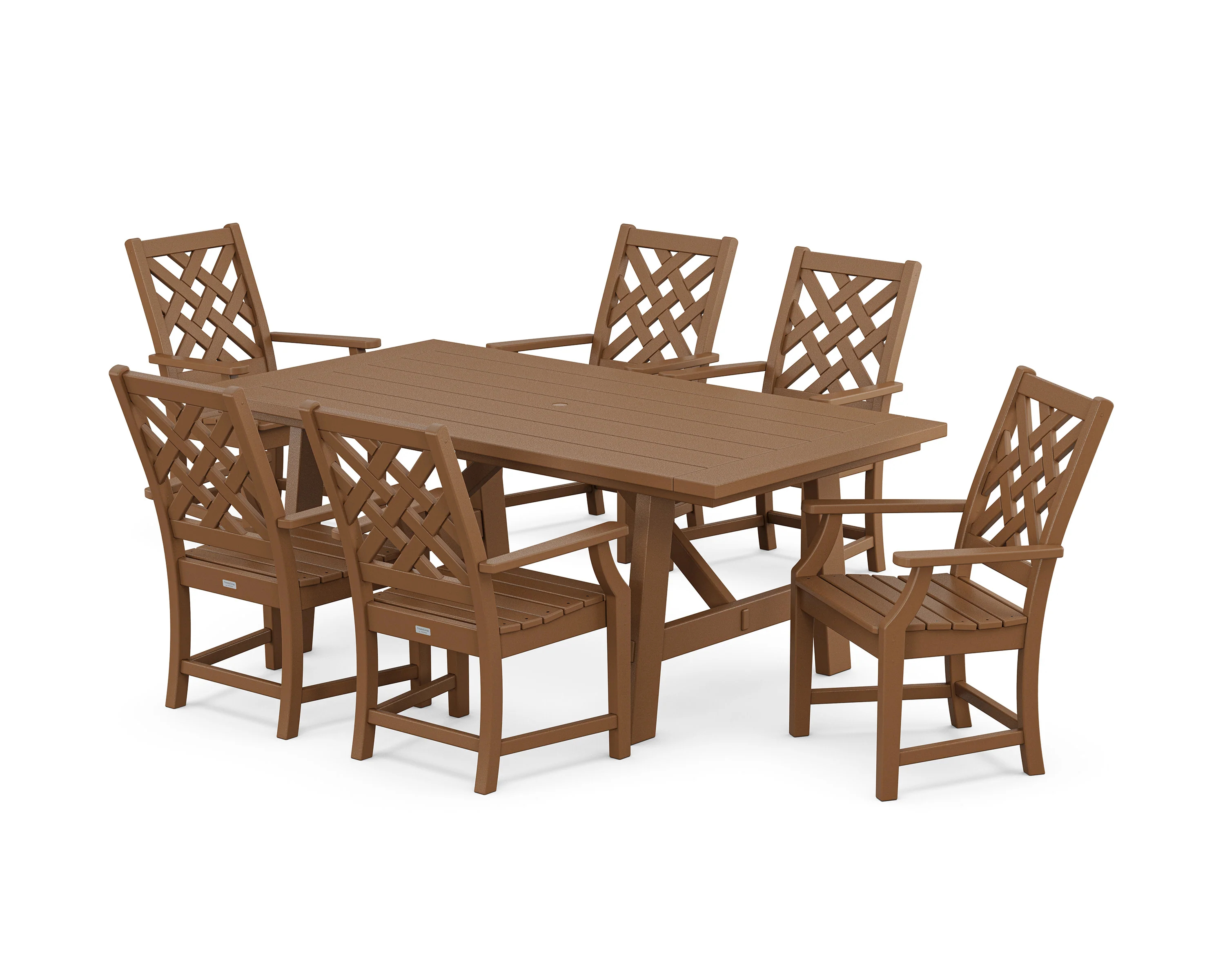 Wovendale Arm Chair 7-Piece Rustic Farmhouse Dining Set - Image 4