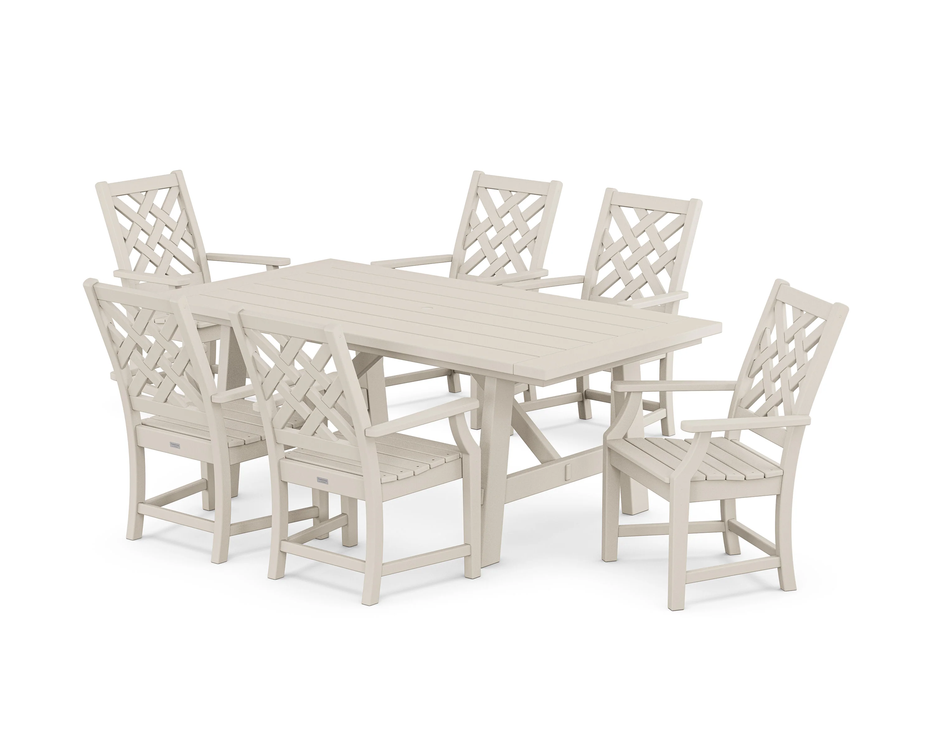 Wovendale Arm Chair 7-Piece Rustic Farmhouse Dining Set - Image 5