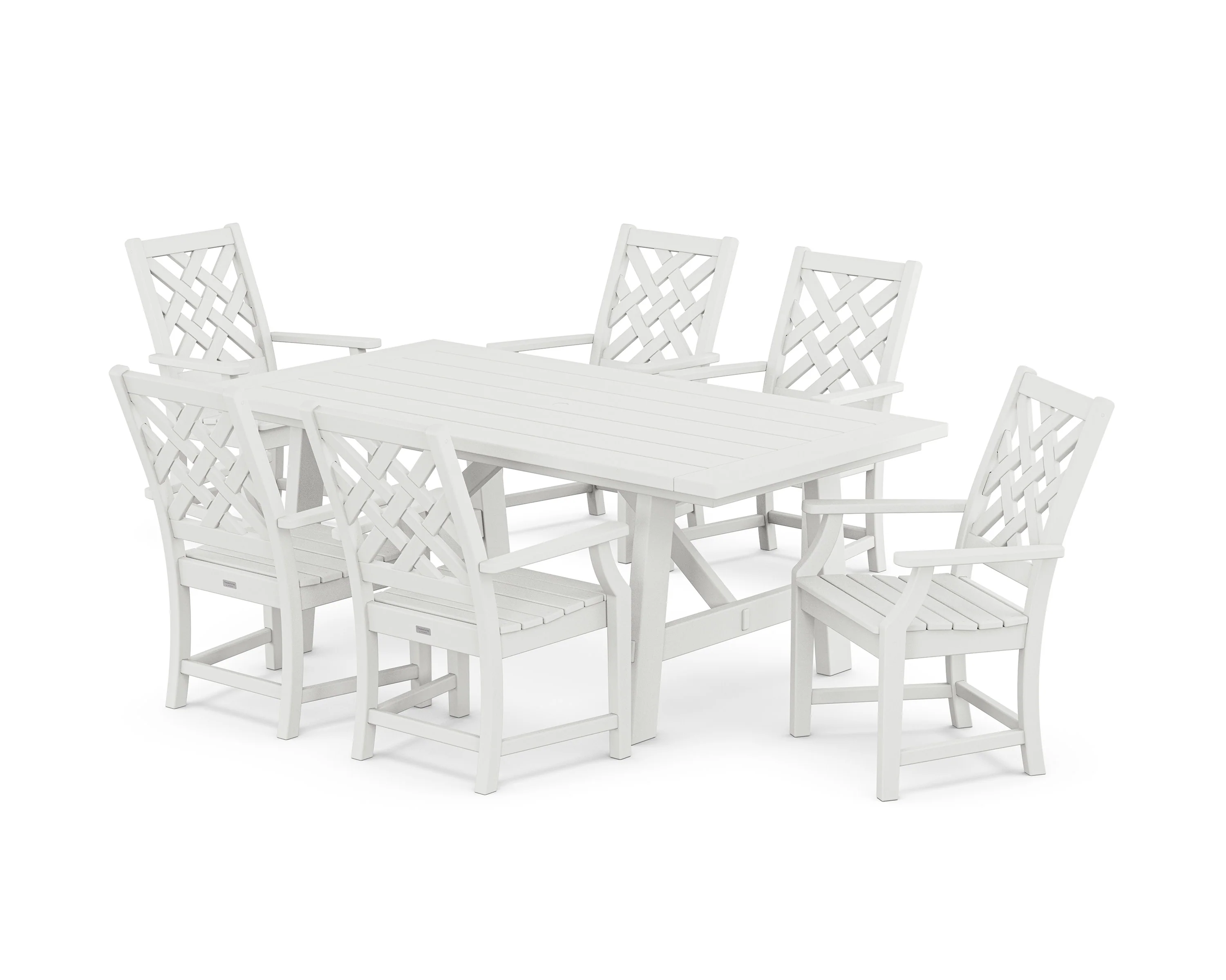 Wovendale Arm Chair 7-Piece Rustic Farmhouse Dining Set - Image 6