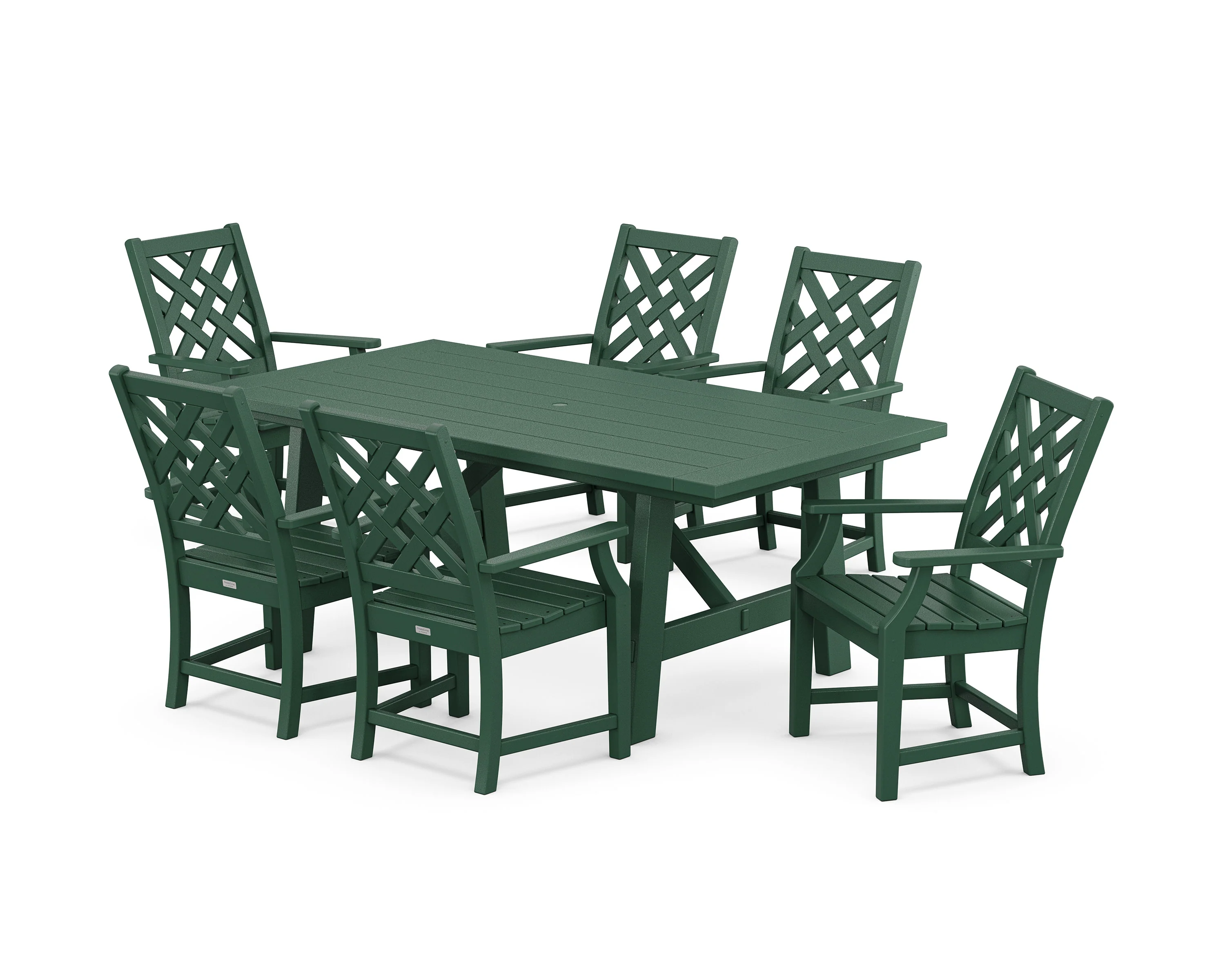 Wovendale Arm Chair 7-Piece Rustic Farmhouse Dining Set - Image 7