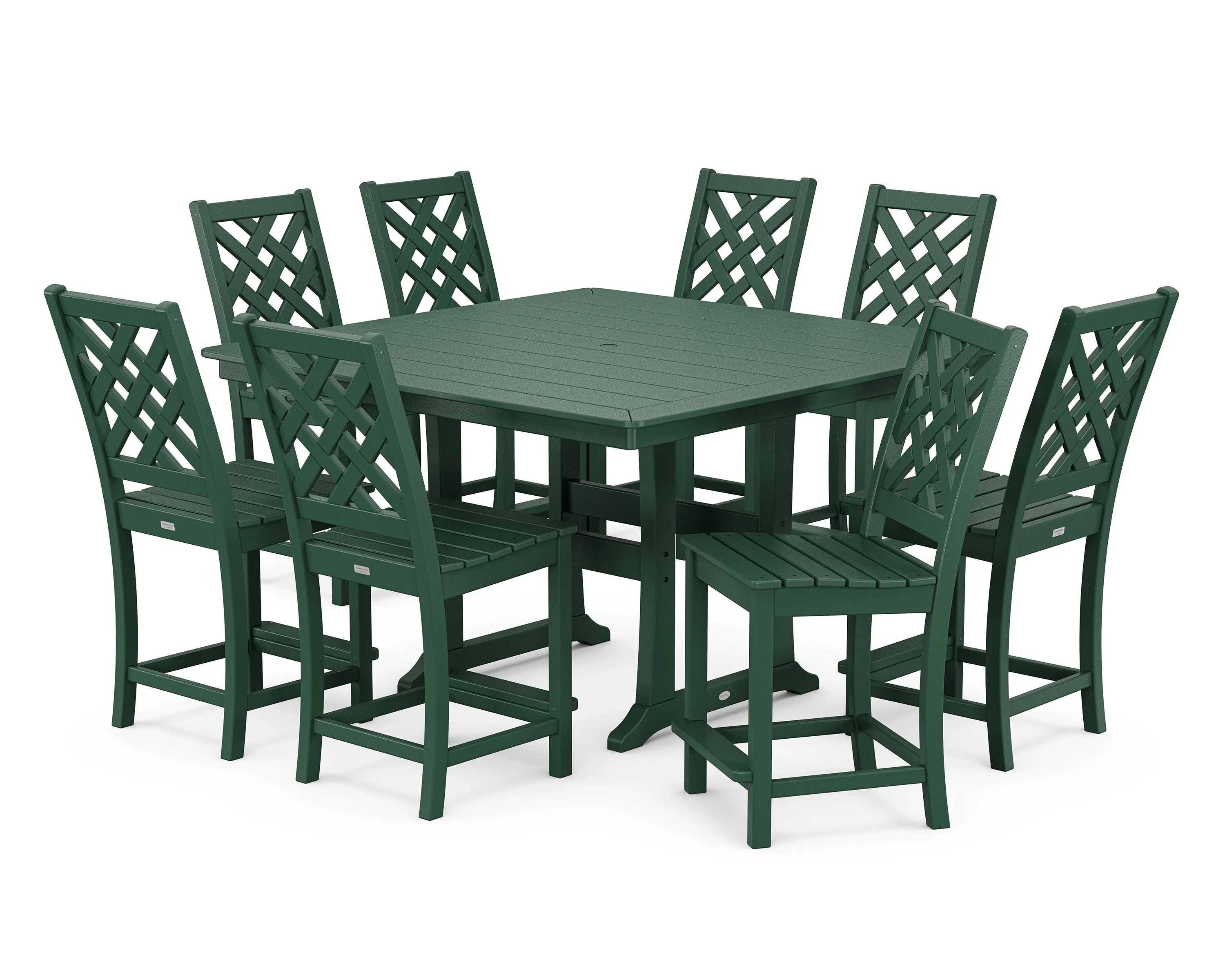 Wovendale Side Chair 9-Piece Square Counter Set with Trestle Legs - Image 6