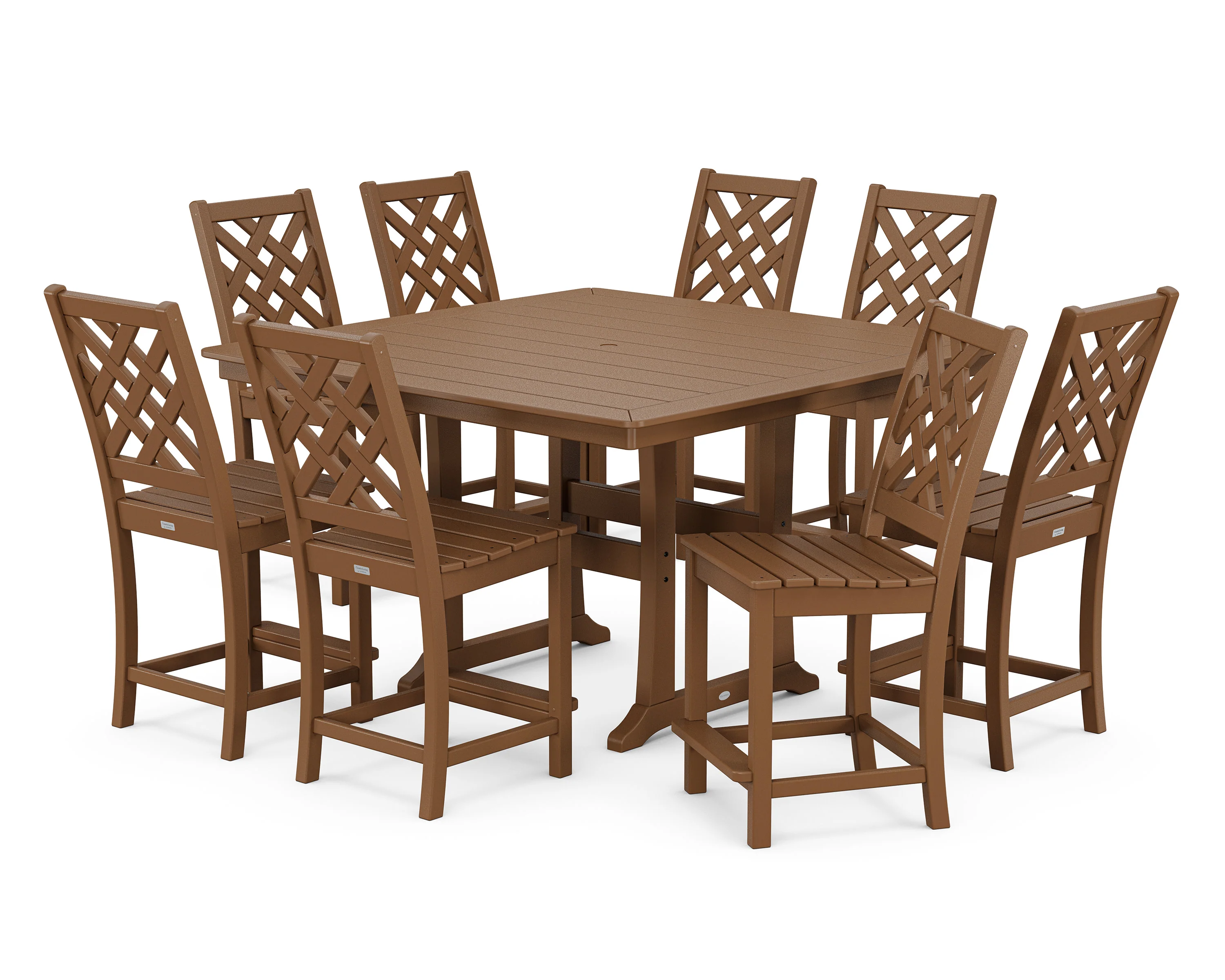 Wovendale Side Chair 9-Piece Square Counter Set with Trestle Legs - Image 7