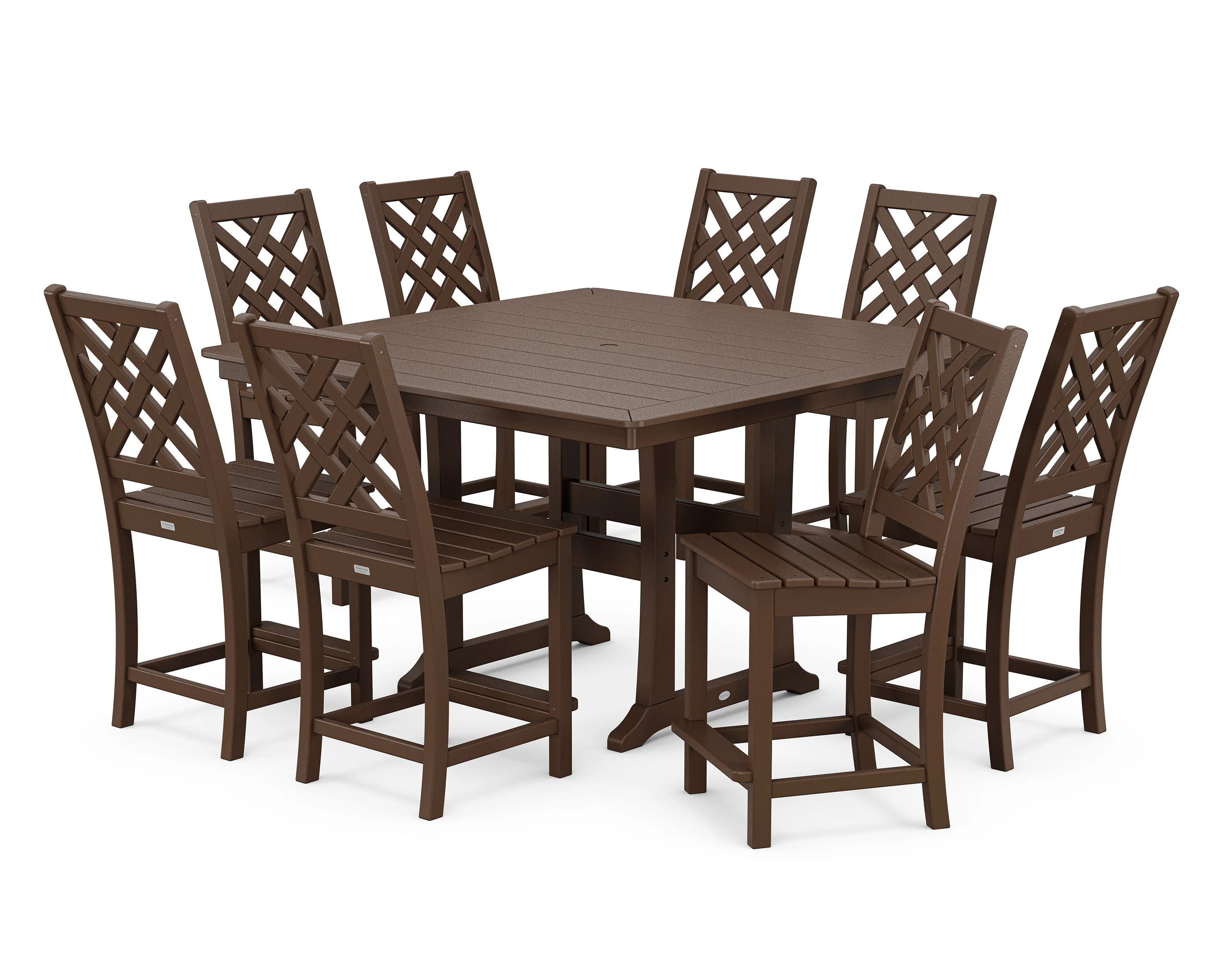 Wovendale Side Chair 9-Piece Square Counter Set with Trestle Legs - Image 8